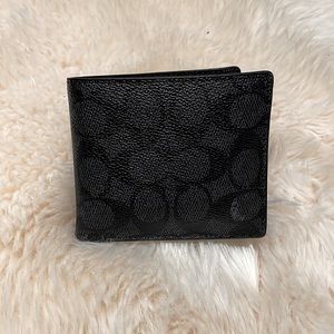 Coach Coin Wallet In Signature Canvas